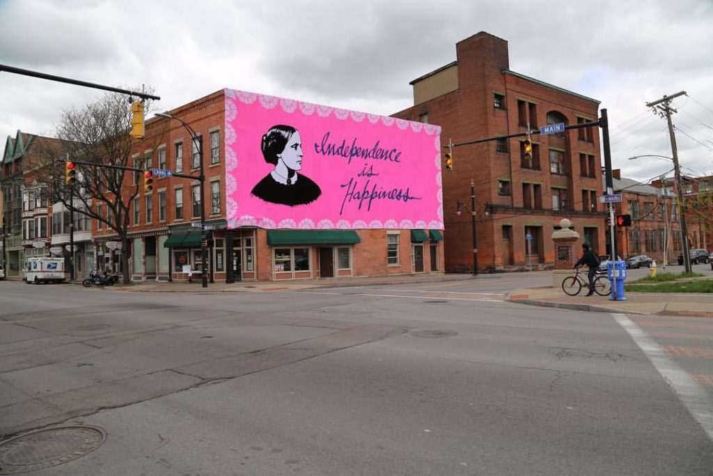 It Took Two Months and Over A Million Loops To Crochet This Stunning Susan B. Anthony Mural