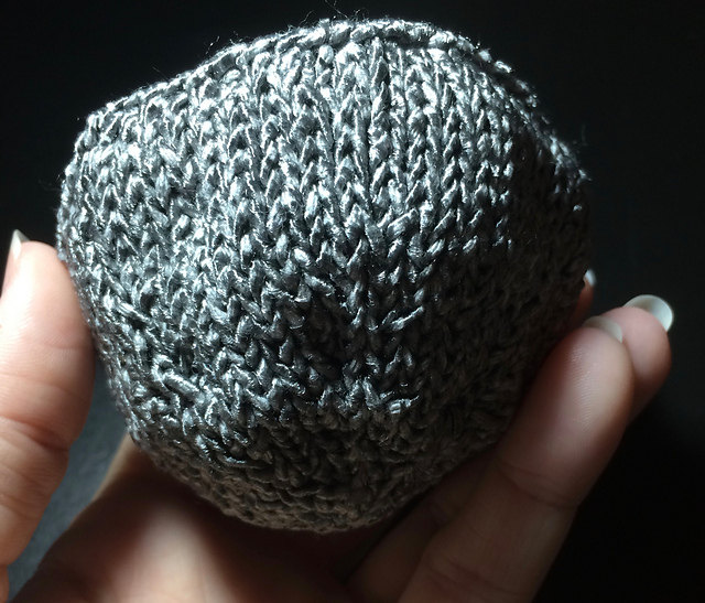 She Knit An Amethyst Geode With Yarn and Beads and You Can Too!