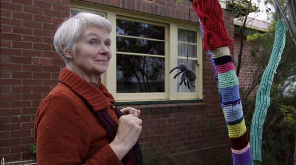 Love, Loss, A Pilfering Neighbor and a War of Yarn Bombs – This Knitting Video Has It All …