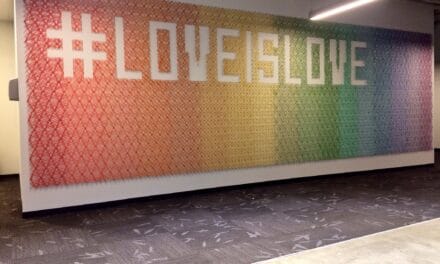 Happy Pride! Twitter HQ Hosts This Spectacular Rainbow String Art By Knits For Life #LoveIsLove
