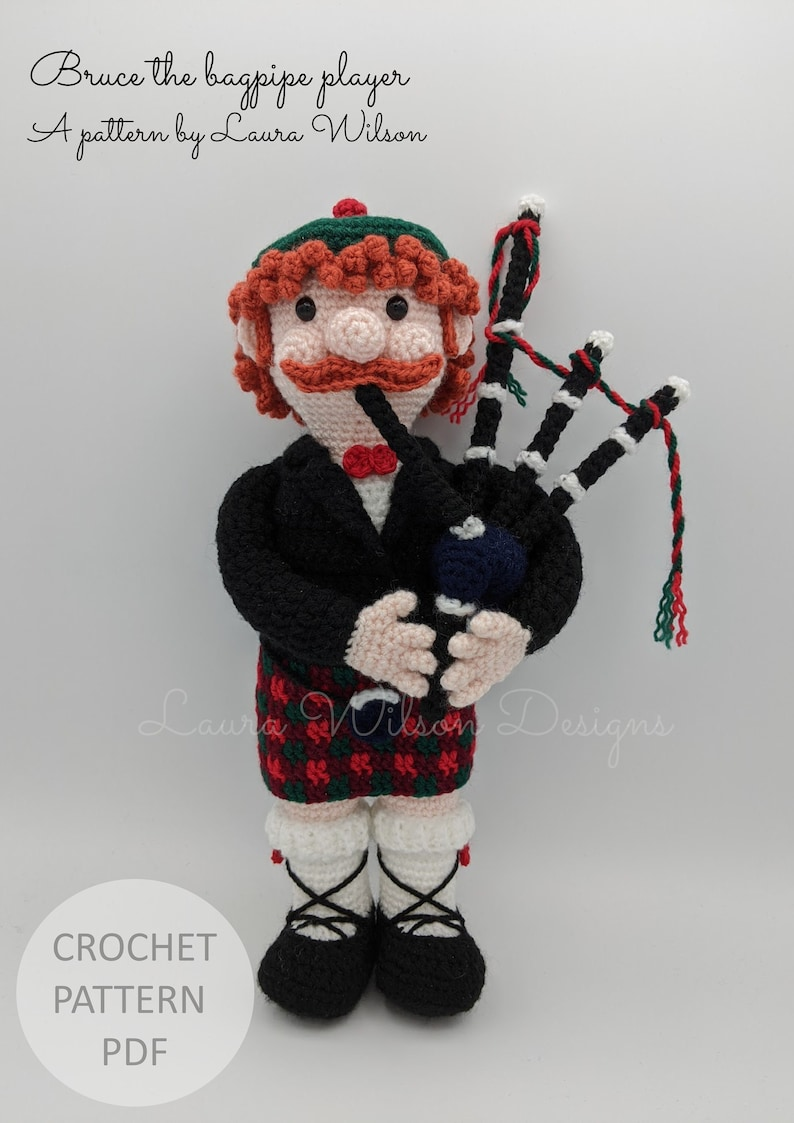 Two Bagpipe Player Amigurumi Patterns For Bagpipe Appreciation Day