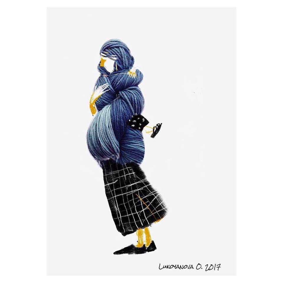 Olga Lukoyanova's Unique Illustrations for Gloria Yarn - Hanks Have Never Looked So Good 