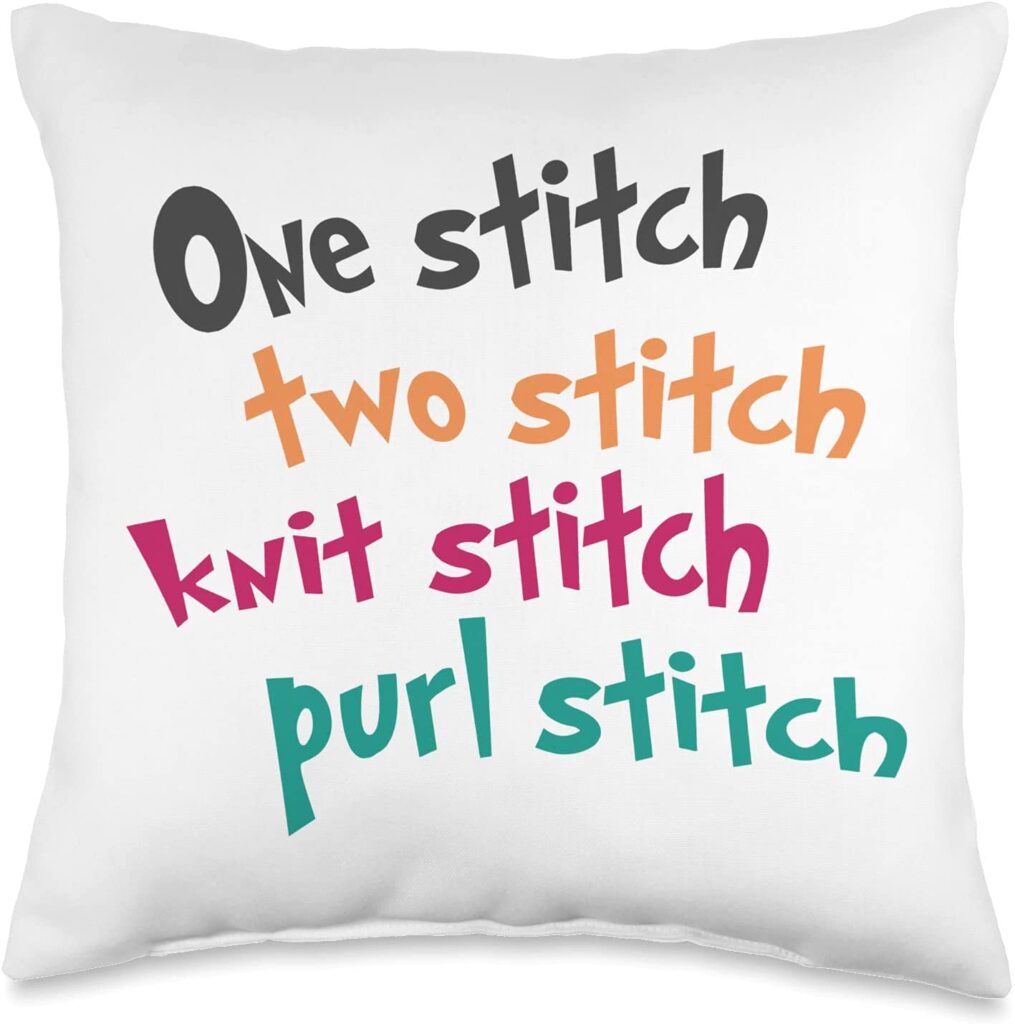 One Stitch Two Stitch Knit Stitch Purl Stitch Novelty Items