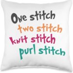 One Stitch, Two Stitch, Knit Stitch, Purl Stitch, Tote Bag and More!