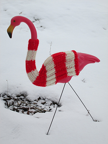 Knit a Sweater for a Lawn Flamingo ... You Know You Want To!