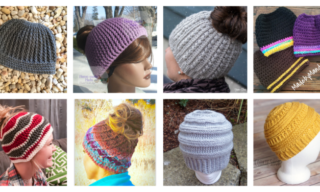 Free Crochet Ponytail Hat Patterns (Messy Bun Beanies) … Always On Trend!