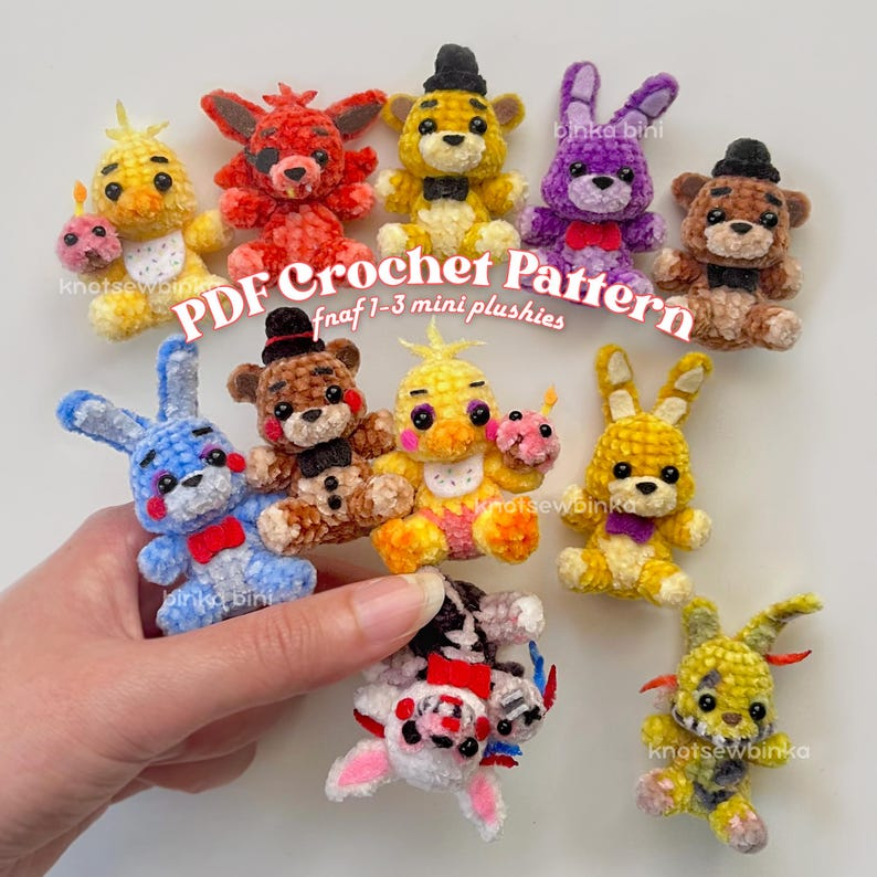 UPDATED! A Creepy Compilation of 20+ Five Nights at Freddy's Patterns ... Amigurumi, Hats, and Beyond!