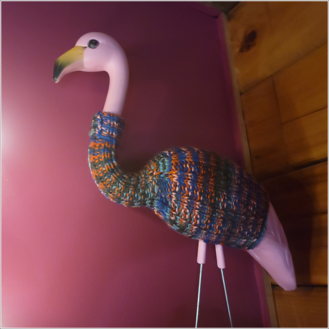 Knit a Sweater for a Lawn Flamingo ... You Know You Want To!