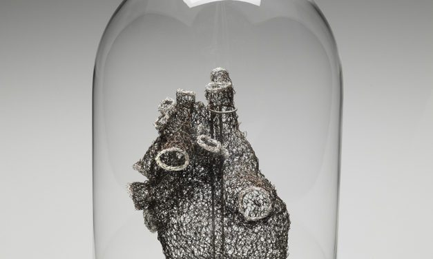 Anne Mondro Crocheted an Anatomically Correct Heart Using 26-Gauge Steel and Copper