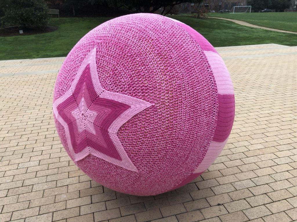 Pixar Luxo Ball Yarn Bomb