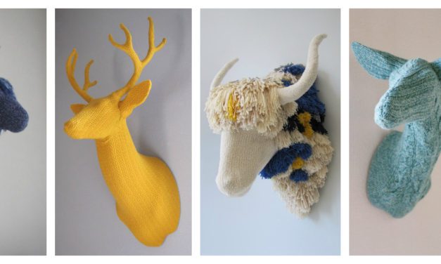Rachel Denny Creates Magnificent Domestic Trophies Knitted With Luxurious Alpaca and Yak Fibers