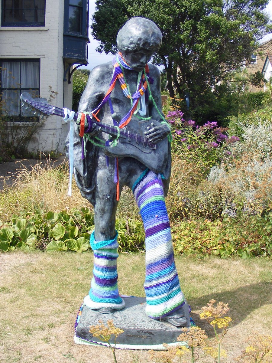 Jimi Hendrix Gets a Yarn Bomb Makeover!