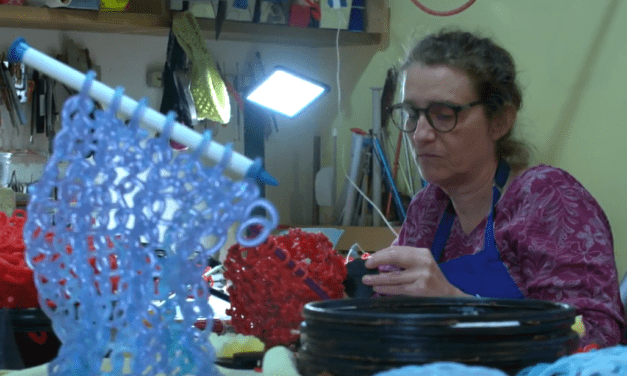 ‘Knitters Really Are My People’ … Glass Artist & Avid Knitter Carol Milne Featured On Art Zone