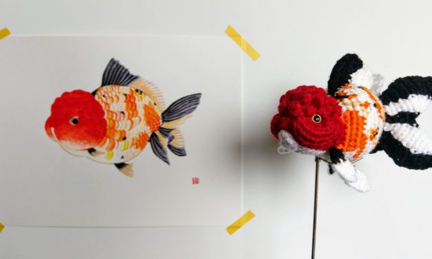 Mingle Doll Crocheted a Fancy Oranda Goldfish!
