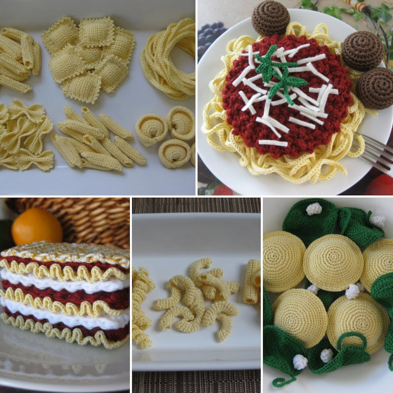 It's a Crochet Pasta Party With This Yummy Set - 100% Carb-Free!
