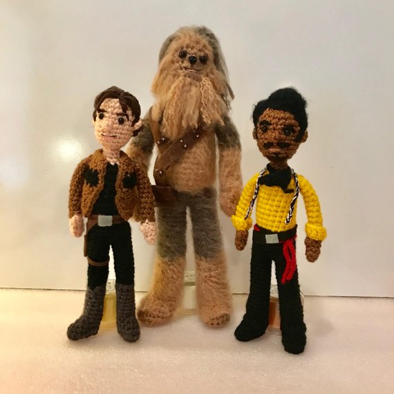 Crochet Your Own Han Solo, Chewbacca, and Lando Calrissian Amigurumi!