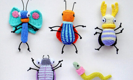 Crochet a Set of Colorful Garden Insects … Get the Patterns From Happy Coridon