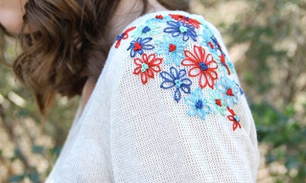Brighten Up Any Sweater With These Simple Embroidered Flowers