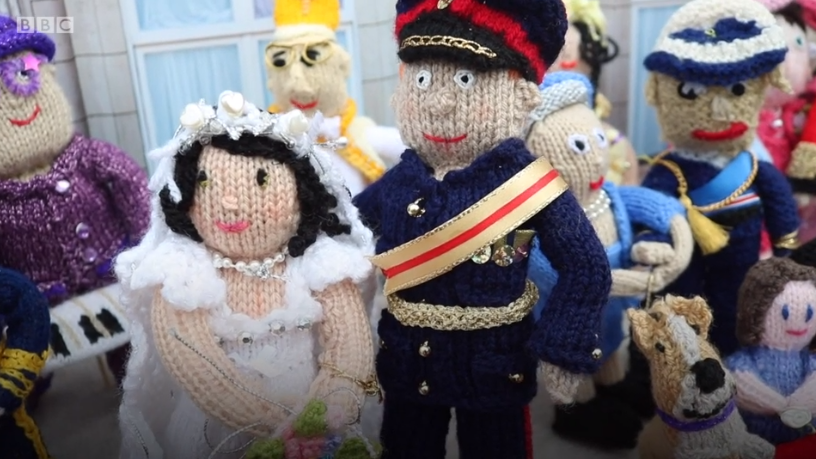 A Knitted Royal Wedding … I see Prince Harry, Meghan Markle … Can You Spot Elton John?
