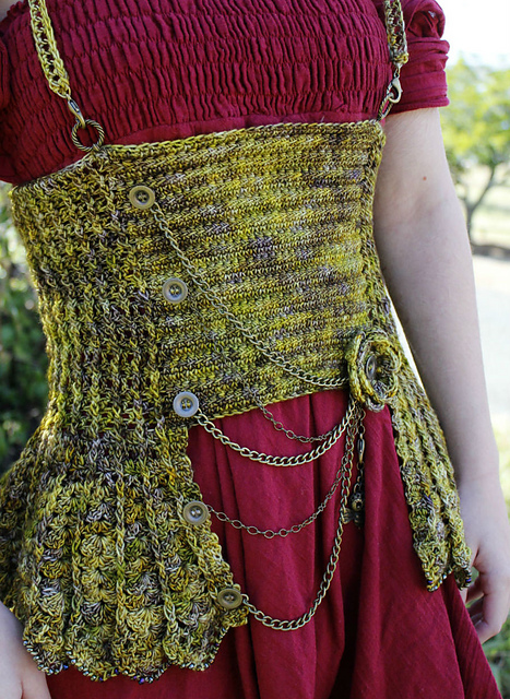Delicate Steampunk Inspired Crochet Corset, Get the Pattern!