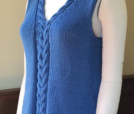 Great New Pattern For Beginner Knitters: Make This Easy Cabled Tank