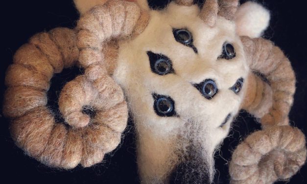 Amazing Felted Seven-Eyed Goat Inspired By The Film Altered States