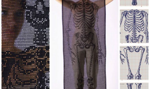 Life-Size Self-Portrait Skeleton Scarf by Fabienne Gassmann – Get the Crochet Chart