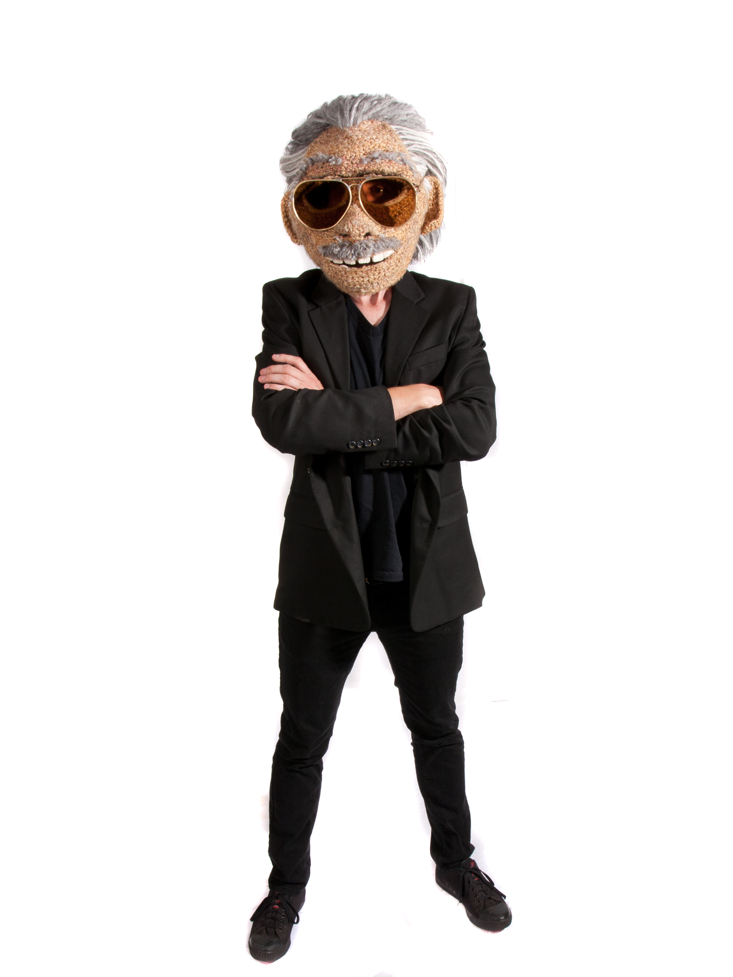 Life-Size Stan Lee Mask Crocheted By Huckleberry Elling