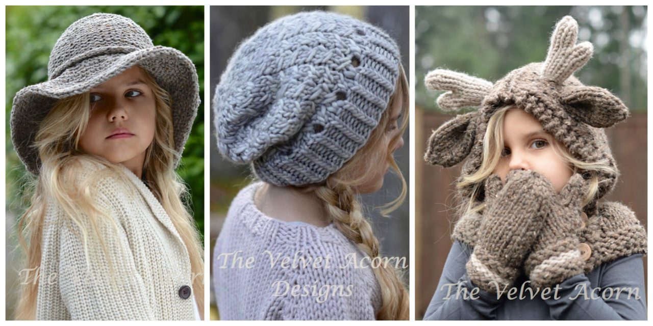 Designer Spotlight: Knitted Animal-Inspired Hoods, Hats and Headbands – Patterns By The Velvet Acorn