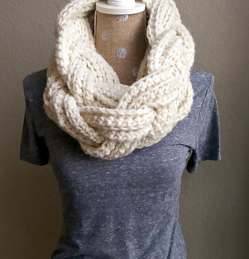 Learn How To Crochet a Beautiful Braided Infinity Scarf