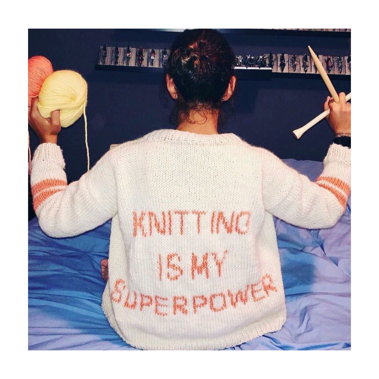 'Knitting Is My Superpower' Sweater