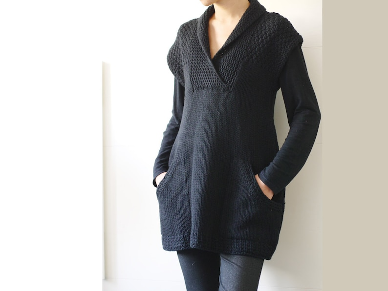 Get the knit pattern for this fun sweater from Minimi Knit Design