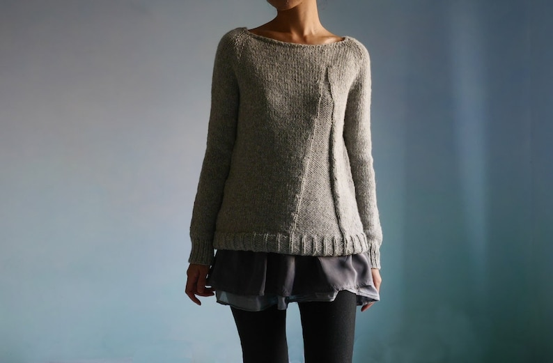 Get the knit pattern for this fun sweater from Minimi Knit Design