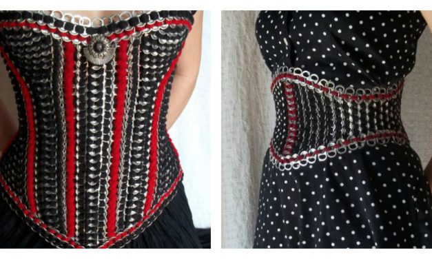 Use Soda Pop Tabs To Make a Gorgeous Gusseted Corset or a Waist Cincher … ‘Tabistry’ Is Your Guide!