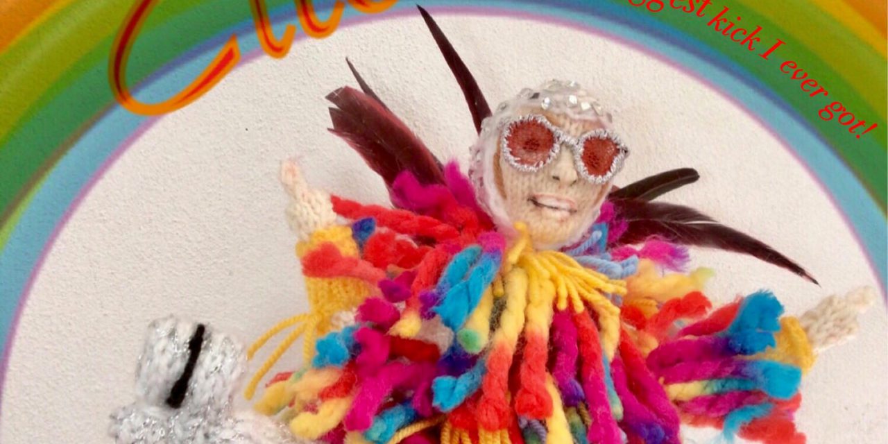 Denise Salway’s Knitted Tribute To Elton John is Rainbow Fantastic!