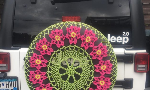 Beautiful Crochet Spare Tire Doily Spotted in Minneapolis – Lovely!