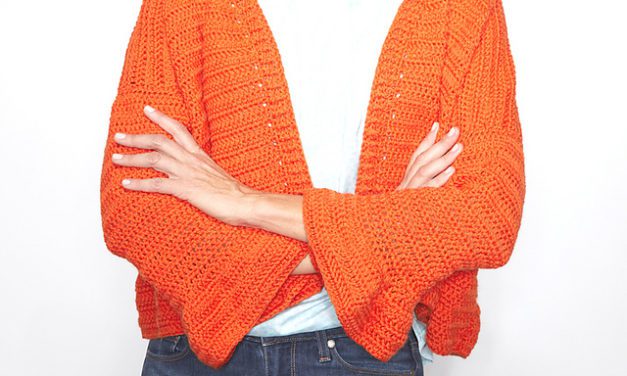Free Sweater Pattern Alert: Crochet a Cute Flare Sleeve Cardigan