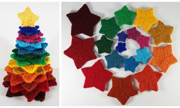 Knit a Colorful Christmas Tree With Frankie Brown’s Spectacular Stacking Stars – FREE Pattern!