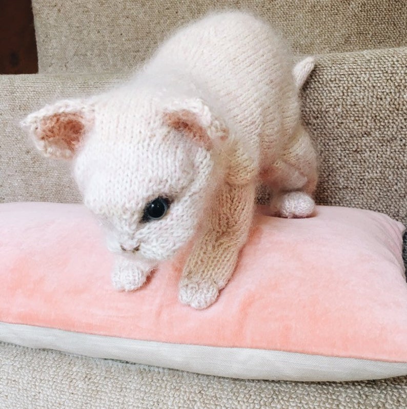 Get the pattern from Claire Garland's Dot Pebbles Knitted Creatures collection