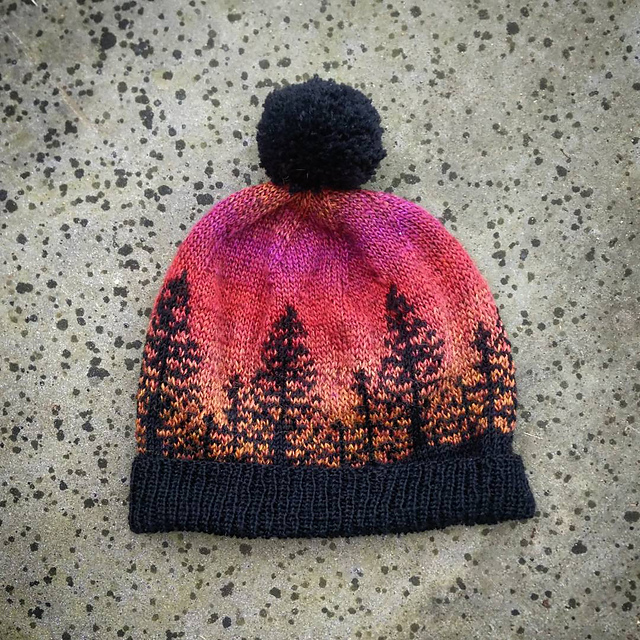 Knit a Hat That Looks Like a Bob Ross Painting ... 