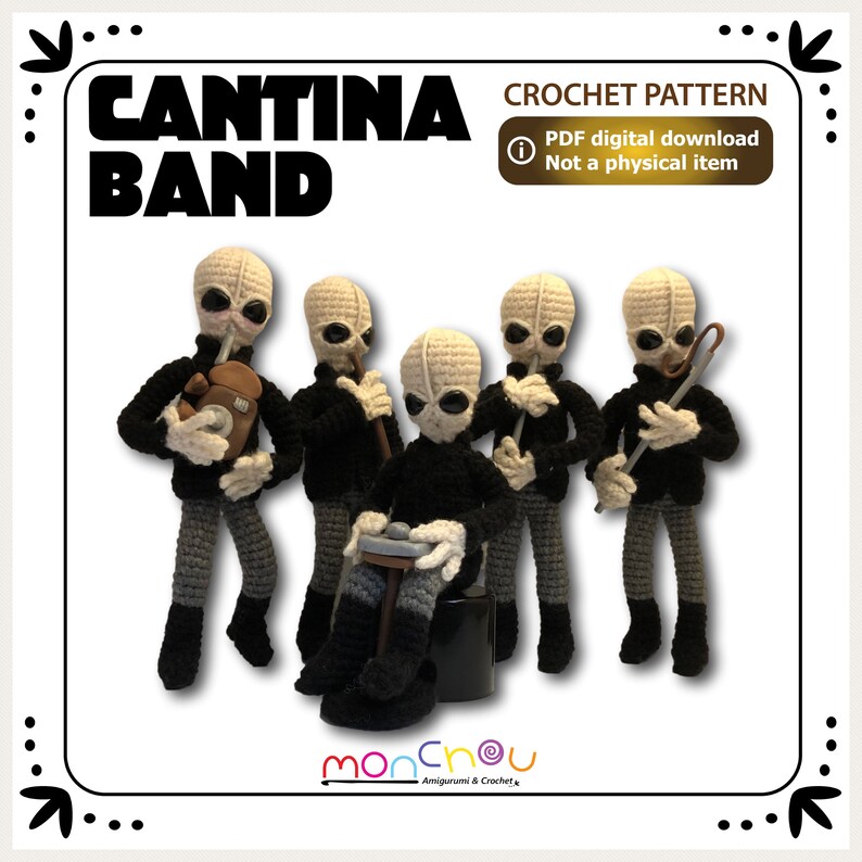 Pattern To Crochet the Cantina Band From Star Wars!
