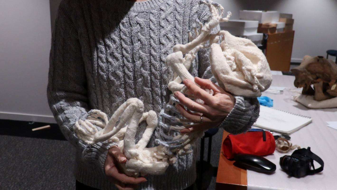 Fiber-Artist Michele Beevors Knits Skeletons and They're Extreme!