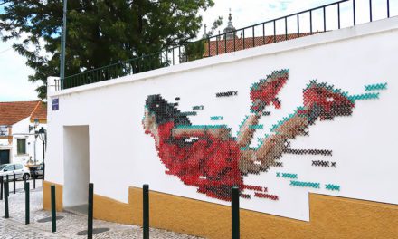 It Took 2,300 screws & 700 Meters Of Yarn To Bring This Cross-Stitch Mural To Life … This Is Street Art At Its Best!