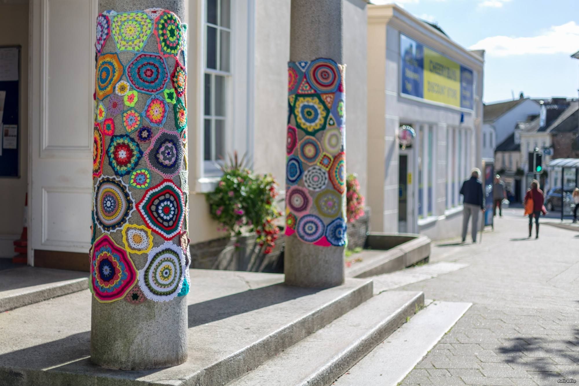 Fun Yarn Bombs Spotted in Liskeard For Their Annual Wool Festival