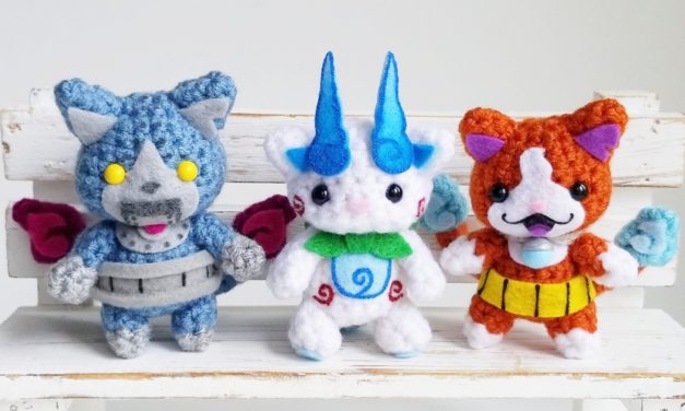 Hey Yo-kai Watch Fans, AnyaZoe Crocheted Robonyan, Koma-san and Jibanyan Amigurumi!