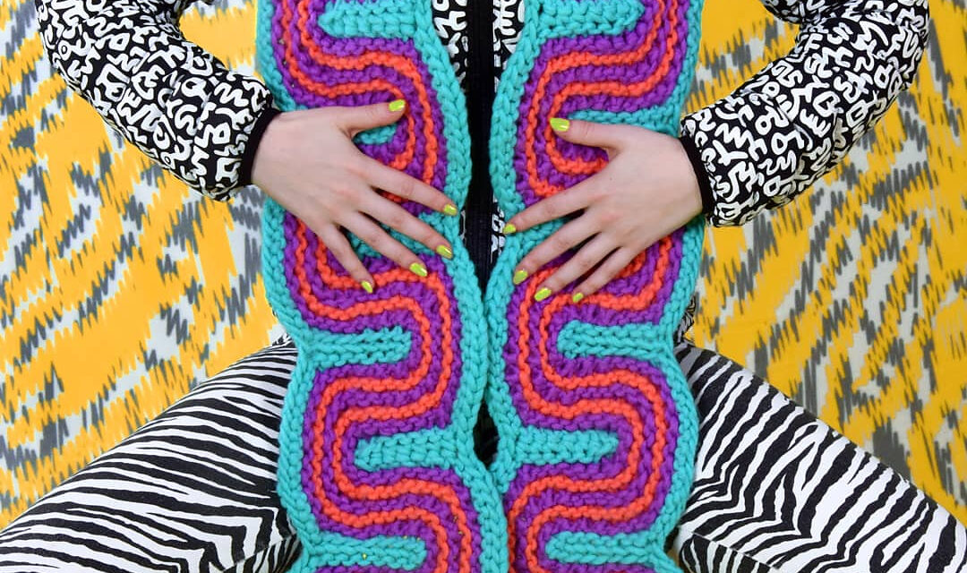 Knit an Op Art-Inspired Scarf, Free Pattern Designed By Xandy Peters