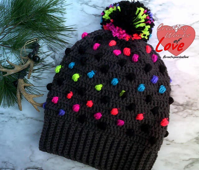 Puff Stitch Christmas Tree Hat Pattern, Designed By Jennifer MacEwen