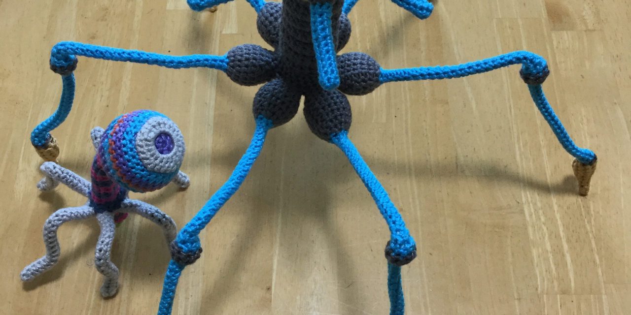 Makoto Kitazawa Crocheted a Bacteriophage Soft Sculpture