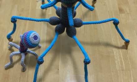 Makoto Kitazawa Crocheted a Bacteriophage Soft Sculpture