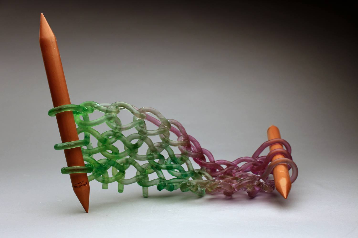 'Speak Softly and Carry a Big Stitch' ... A New Knitted Glass Sculpture From Carol Milne